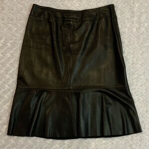 Antonio Melani Black Leather Skirt 8